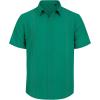 imageMens Linen Shirts Short Sleeve Button Down Shirt Casual Cuban Guayabera Lightweight Summer Beach Solid TopsTeal