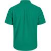 imageMens Linen Shirts Short Sleeve Button Down Shirt Casual Cuban Guayabera Lightweight Summer Beach Solid TopsTeal
