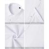 imageMens Linen Shirts Short Sleeve Button Down Shirt Casual Cuban Guayabera Lightweight Summer Beach Solid TopsWhite