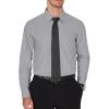 imageJVER Mens Dress Shirts Wrinkle Free Long Sleeve Formal Shirt Solid Business Casual Button Down Shirts for Wedding PromLight Gray