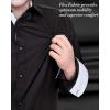 imageJVER Mens Casual Long Sleeve Stretch Dress Shirt WrinkleFree Regular Fit Button Down ShirtsBlack Blue
