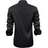 imageJVER Mens Casual Long Sleeve Stretch Dress Shirt WrinkleFree Regular Fit Button Down ShirtsBlack Blue