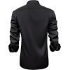 imageJVER Mens Casual Long Sleeve Stretch Dress Shirt WrinkleFree Regular Fit Button Down ShirtsBlack Blue
