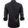 imageJVER Mens Casual Long Sleeve Stretch Dress Shirt WrinkleFree Regular Fit Button Down ShirtsBlack Red