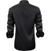 imageJVER Mens Casual Long Sleeve Stretch Dress Shirt WrinkleFree Regular Fit Button Down ShirtsBlack White