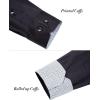 imageJVER Mens Casual Long Sleeve Stretch Dress Shirt WrinkleFree Regular Fit Button Down ShirtsBlack White