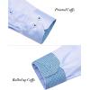 imageJVER Mens Casual Long Sleeve Stretch Dress Shirt WrinkleFree Regular Fit Button Down ShirtsBlue Blue