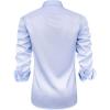 imageJVER Mens Casual Long Sleeve Stretch Dress Shirt WrinkleFree Regular Fit Button Down ShirtsBlue Blue