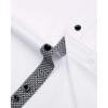 imageJVER Mens Casual Long Sleeve Stretch Dress Shirt WrinkleFree Regular Fit Button Down ShirtsWhite Black