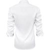 imageJVER Mens Casual Long Sleeve Stretch Dress Shirt WrinkleFree Regular Fit Button Down ShirtsWhite Blue