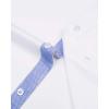 imageJVER Mens Casual Long Sleeve Stretch Dress Shirt WrinkleFree Regular Fit Button Down ShirtsWhite Blue