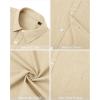 imageJVER Mens Cotton Linen Short Sleeve Shirts Casual Lightweight Button Down Shirts Vacation Beach Summer Tops with PocketKhaki