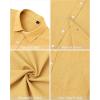 imageJVER Mens Cotton Linen Short Sleeve Shirts Casual Lightweight Button Down Shirts Vacation Beach Summer Tops with PocketLemon Yellow