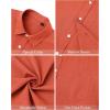 imageJVER Mens Cotton Linen Short Sleeve Shirts Casual Lightweight Button Down Shirts Vacation Beach Summer Tops with PocketTan