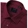 imageJVER Mens Dress Shirts Solid Long Sleeve Stretch WrinkleFree Formal Shirt Business Casual Button Down ShirtsBurgundy