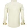 imageJVER Mens Dress Shirts Solid Long Sleeve Stretch WrinkleFree Formal Shirt Business Casual Button Down ShirtsCream Ivory