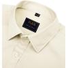imageJVER Mens Dress Shirts Solid Long Sleeve Stretch WrinkleFree Formal Shirt Business Casual Button Down ShirtsCream Ivory