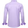 imageJVER Mens Dress Shirts Solid Long Sleeve Stretch WrinkleFree Formal Shirt Business Casual Button Down ShirtsLavender Purple