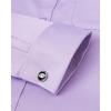 imageJVER Mens French Cuff Dress Shirts Regular Fit Long Sleeve Spread Collar Metal CufflinkLight Purple