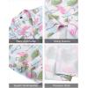 imageJVER Mens Hawaiian Shirts Casual Button Down Short Sleeve Shirts Set Printed Shorts Beach Tropical Hawaii SuitsBlue Stripesflamingo