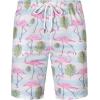 imageJVER Mens Hawaiian Shirts Casual Button Down Short Sleeve Shirts Set Printed Shorts Beach Tropical Hawaii SuitsBlue Stripesflamingo