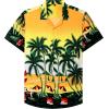 imageJVER Mens Hawaiian Shirts Casual Button Down Short Sleeve Shirts Set Printed Shorts Beach Tropical Hawaii SuitsByellowbeach
