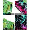 imageJVER Mens Hawaiian Shirts Casual Button Down Short Sleeve Shirts Set Printed Shorts Beach Tropical Hawaii SuitsCoconut Treegrass Green