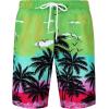 imageJVER Mens Hawaiian Shirts Casual Button Down Short Sleeve Shirts Set Printed Shorts Beach Tropical Hawaii SuitsCoconut Treegrass Green