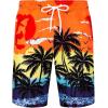 imageJVER Mens Hawaiian Shirts Casual Button Down Short Sleeve Shirts Set Printed Shorts Beach Tropical Hawaii SuitsCoconut Treeorange