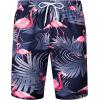 imageJVER Mens Hawaiian Shirts Casual Button Down Short Sleeve Shirts Set Printed Shorts Beach Tropical Hawaii SuitsNavy Blueflamingo