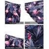 imageJVER Mens Hawaiian Shirts Casual Button Down Short Sleeve Shirts Set Printed Shorts Beach Tropical Hawaii SuitsNavy Blueflamingo