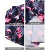 imageJVER Mens Hawaiian Shirts Casual Button Down Short Sleeve Shirts Set Printed Shorts Beach Tropical Hawaii SuitsNavy Blueflamingo