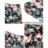 imageJVER Mens Hawaiian Shirts Casual Button Down Short Sleeve Shirts Set Printed Shorts Beach Tropical Hawaii SuitsNewblackflamingo