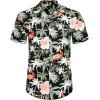 imageJVER Mens Hawaiian Shirts Casual Button Down Short Sleeve Shirts Set Printed Shorts Beach Tropical Hawaii SuitsNewblackflamingo