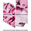 imageJVER Mens Hawaiian Shirts Casual Button Down Short Sleeve Shirts Set Printed Shorts Beach Tropical Hawaii SuitsNewrose Pinkflamingo