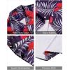 imageJVER Mens Hawaiian Shirts Casual Button Down Short Sleeve Shirts Set Printed Shorts Beach Tropical Hawaii SuitsRed Flowernavy Blue