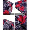 imageJVER Mens Hawaiian Shirts Casual Button Down Short Sleeve Shirts Set Printed Shorts Beach Tropical Hawaii SuitsRed Flowernavy Blue