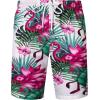 imageJVER Mens Hawaiian Shirts Casual Button Down Short Sleeve Shirts Set Printed Shorts Beach Tropical Hawaii SuitsWhiteflowerflamingo