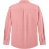 imageJVER Mens Oxford Shirt Solid Casual Button Down Collar Shirts Long Sleeve Dress Shirts with PocketCoral