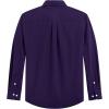 imageJVER Mens Oxford Shirt Solid Casual Button Down Collar Shirts Long Sleeve Dress Shirts with PocketDark Purple