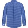 imageJVER Mens Oxford Shirt Solid Casual Button Down Collar Shirts Long Sleeve Dress Shirts with PocketDenim Blue White