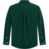 imageJVER Mens Oxford Shirt Solid Casual Button Down Collar Shirts Long Sleeve Dress Shirts with PocketGreen