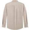 imageJVER Mens Oxford Shirt Solid Casual Button Down Collar Shirts Long Sleeve Dress Shirts with PocketLight Brown