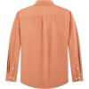 imageJVER Mens Oxford Shirt Solid Casual Button Down Collar Shirts Long Sleeve Dress Shirts with PocketOrange