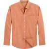 imageJVER Mens Oxford Shirt Solid Casual Button Down Collar Shirts Long Sleeve Dress Shirts with PocketOrange