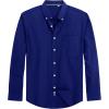 imageJVER Mens Oxford Shirt Solid Casual Button Down Collar Shirts Long Sleeve Dress Shirts with PocketRoyal Blue
