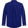 imageJVER Mens Oxford Shirt Solid Casual Button Down Collar Shirts Long Sleeve Dress Shirts with PocketRoyal Blue