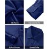 imageJVER Mens Silk Satin Long Sleeve Dress Shirts Shiny Casual Button Down Shirt Luxury Party Prom ShirtsNavy Blue