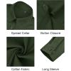 imageJVER Womens Button Down Shirt Long Sleeve Dress Shirts Stretch Solid Work BlouseArmy Green