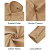 imageJVER Womens Button Down Shirt Long Sleeve Dress Shirts Stretch Solid Work BlouseKhaki